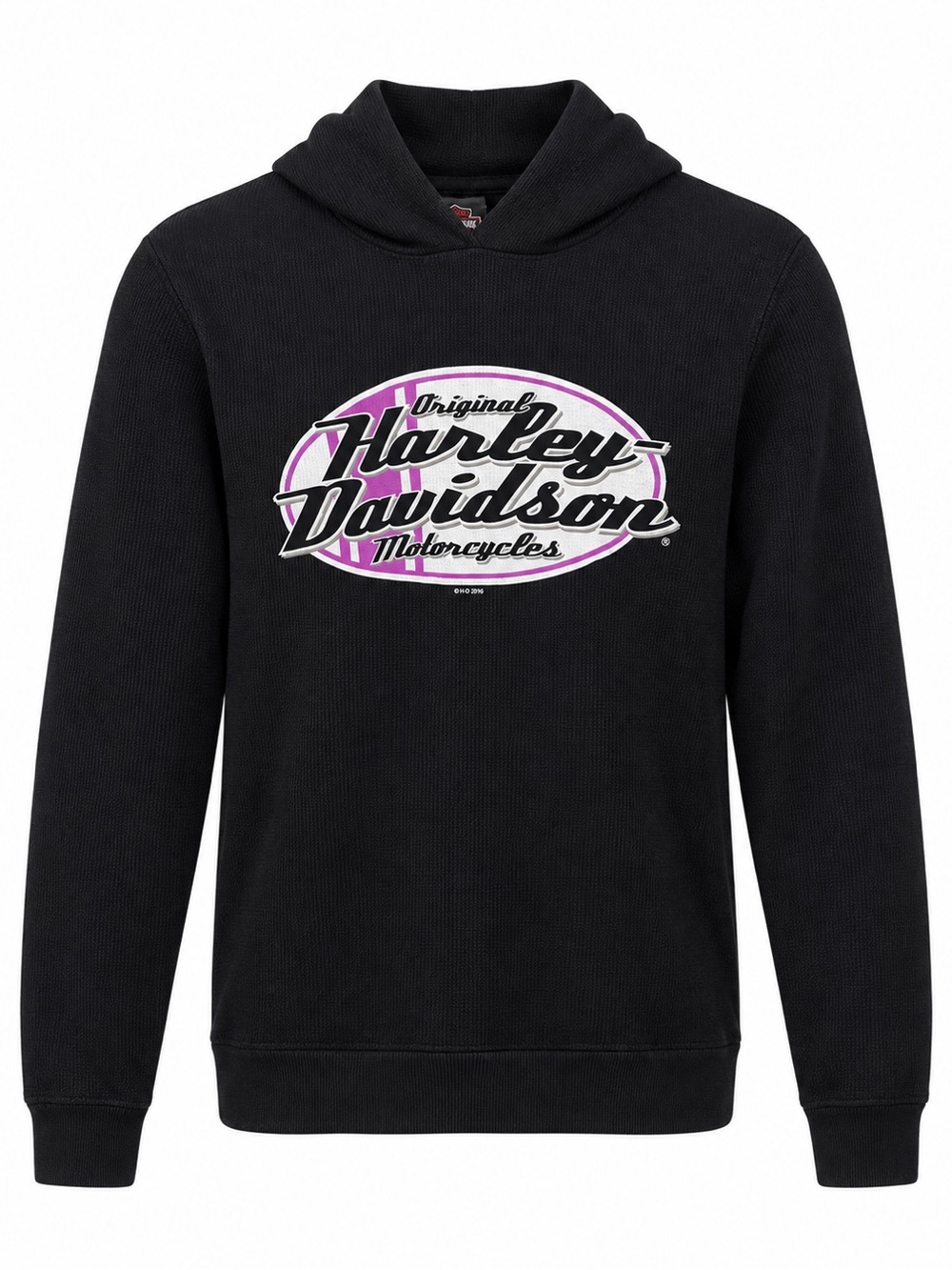 Harley-Davidson Woman/Unisex Black Hoodie with Pink Logo ~ Size Large 💜🖤